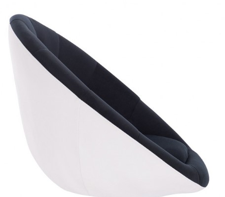 fotel okrągły futurystyczny 2 kolory biały czarny - fotele jajo